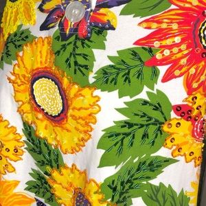 Lisa Ashley beaded sunflower t-shirt